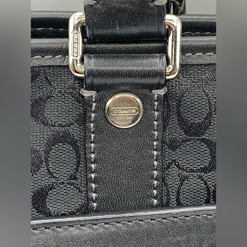 COACH Black Laptop Bag All Over Print - Picture 3 of 15